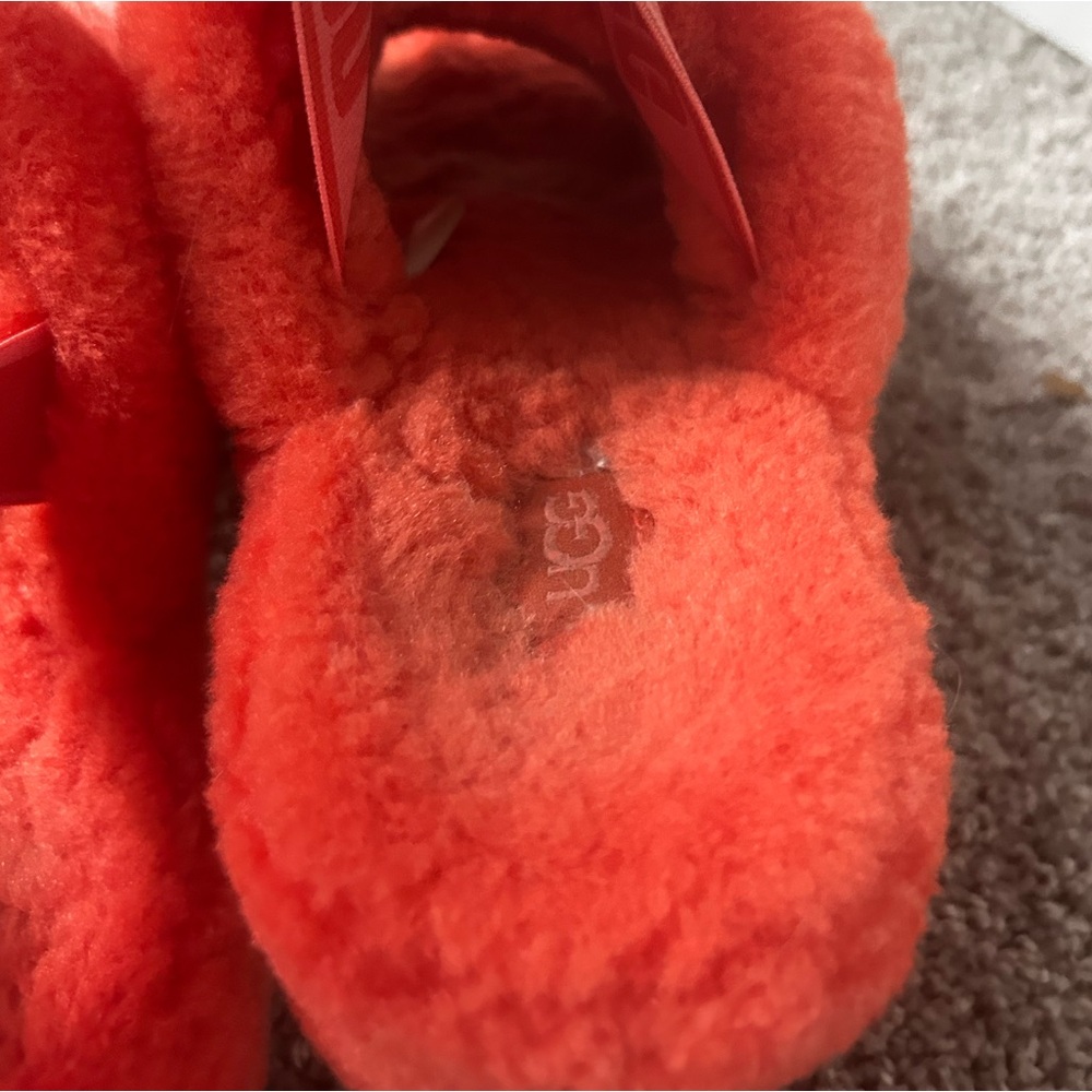 UGG Fluff Yeah Slides Slippers in Lava Flow size W8 - Picture 9 of 10